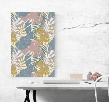 Quadro con disegno di Foglie Colorate - TenStickers