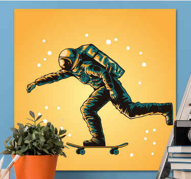 Obraz do sypialni Astronauta na deskorolce - TenStickers