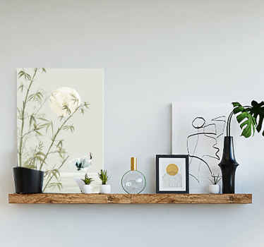 Bamboo art canvas print for living room - TenStickers