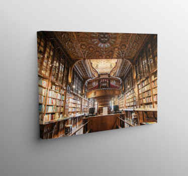 Cuadro retro vintage biblioteca - TenVinilo