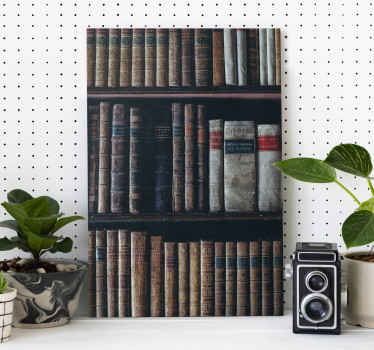 Cuadro retro vintage libros antiguos - TenVinilo