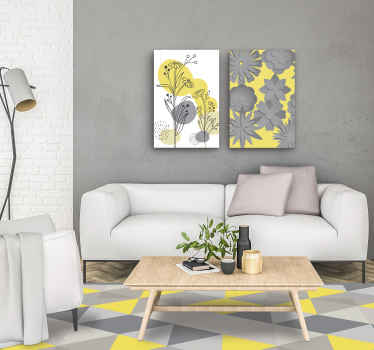 Leinwandbild Blume blumensilhouette - TenStickers