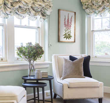 Pink flowers vintage wall prints - TenStickers