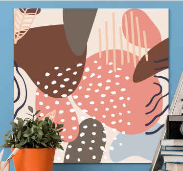 抽象蘑菇图案植物帆布版画 - TenStickers