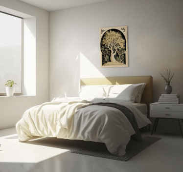 Quadro con albero di ulivo stile vintage - TenStickers