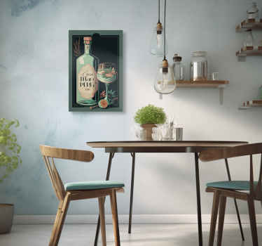 Cuadro retro vintage Gintonic - TenVinilo