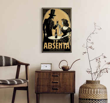 Cuadro retro vintage Licor Absenta - TenVinilo
