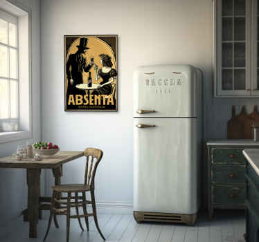 Cuadro retro vintage Licor Absenta - TenVinilo