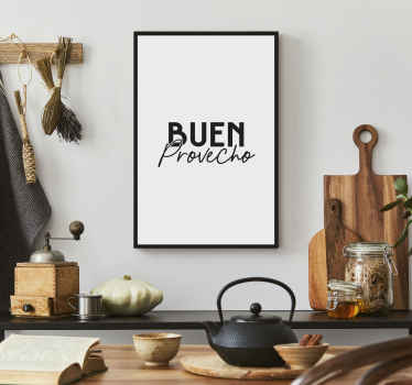 Cuadro para cocina Buen Provecho - TenVinilo