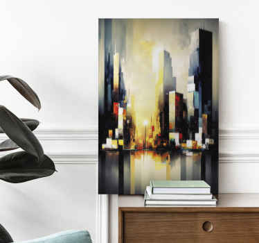 Cuadro moderno arte de la ciudad abstracta - TenVinilo