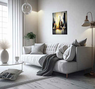 Cuadro moderno arte de la ciudad abstracta - TenVinilo