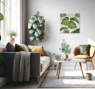 Cuadro plantas hoja de Monstera - TenVinilo