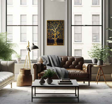 Cuadro moderno arte abstracto de árbol - TenVinilo