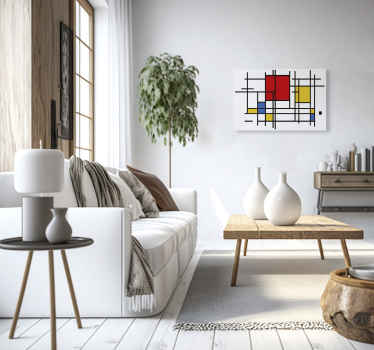 Cuadro figuras geométricas arte de líneas - TenVinilo