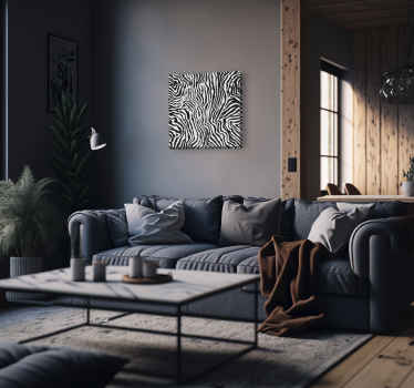 Cuadro moderno textura de cebra - TenVinilo