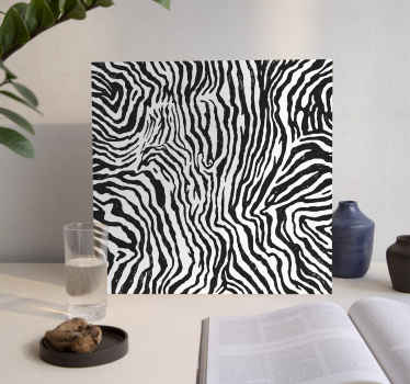 Cuadro moderno textura de cebra - TenVinilo