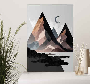 Cuadro moderno montañas geométricas nórdicas - TenVinilo
