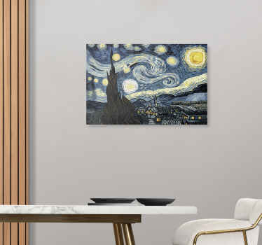 Cuadro comedor noche con estrellas - TenVinilo