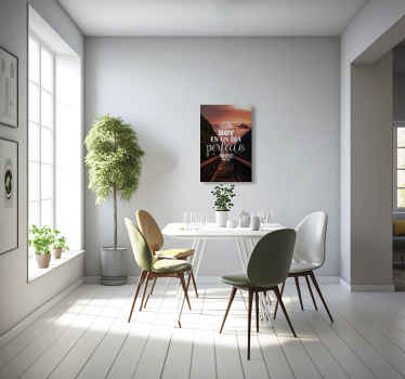 Cuadro comedor hoy es un día perfecto. - TenVinilo