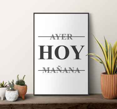 Cuadro comedor ayer, hoy, mañana - TenVinilo