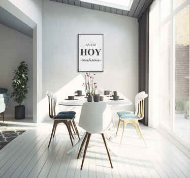 Cuadro comedor ayer, hoy, mañana - TenVinilo