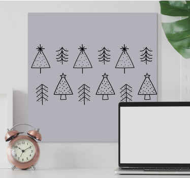 Julgran jul canvastavlor - Tenstickers