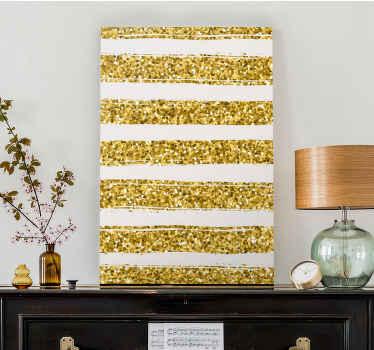 Linii aurii dungi imprimeuri de pânză de crăciun - TenStickers