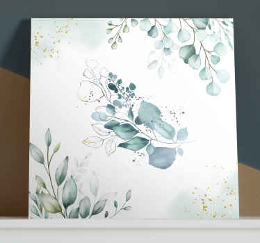 Watercolor overhanging twigs canvas prints - TenStickers