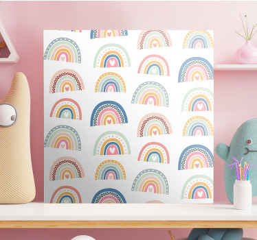 Cuadro infantil Coloridos arcoiris minimalistas - TenVinilo