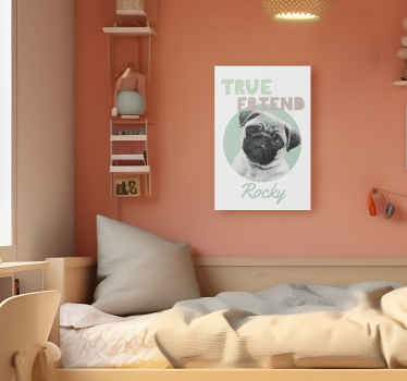 Tableau personnalisé vrai ami de l'animal - TenStickers