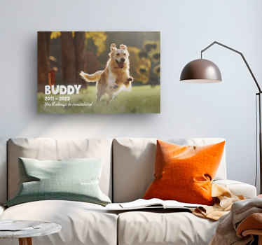 Tableau personnalisé souvenir animal compagnie - TenStickers