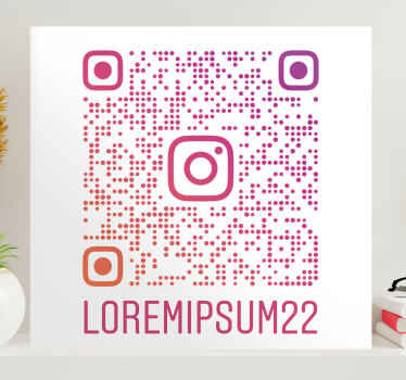Tilpasset Instagram QR-kode på lærred - TenStickers
