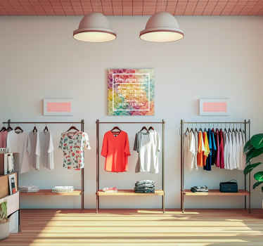 Leinwandbild personalisiert Öffnungszeiten  - TenStickers