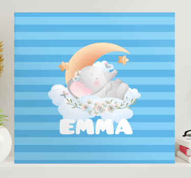 χαριτωμένα ζώα ελέφαντας με εξατομικευμένο καμβά - TenStickers