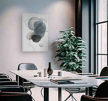 Abstrakte former kunst lærredsbillede - TenStickers