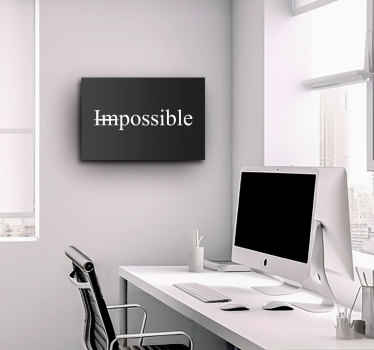 Wandbild Motivation "Impossible" - TenStickers