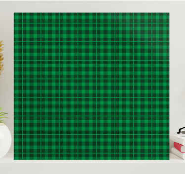 Cuadro para bar Patrón de cuadros verdes - TenVinilo