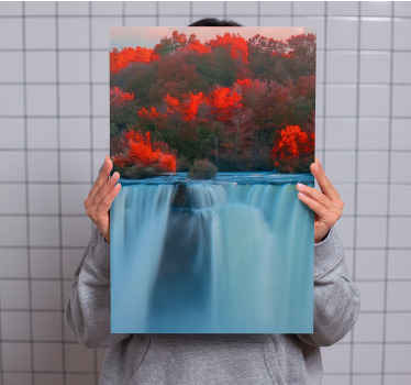 Quadro de paisage Cachoeira colorida na floresta - TenStickers
