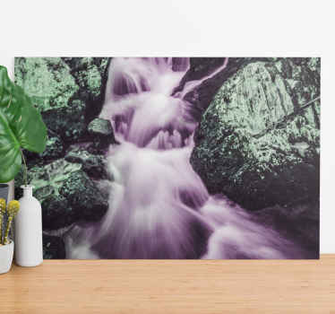 Glowing Bright Waterfall landscape canvas - TenStickers