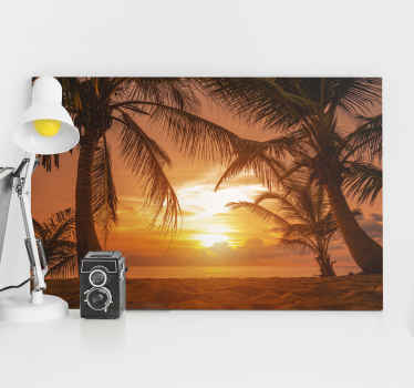 Tableau tête de lit Coucher de soleil sur la plage - TenStickers