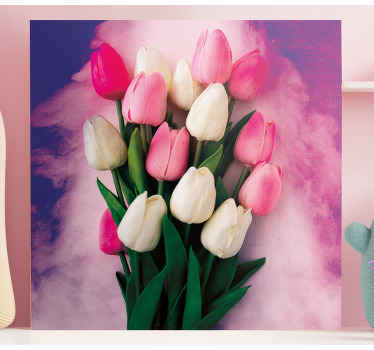 Leinwandbild Blume Bunte tulpen - TenStickers