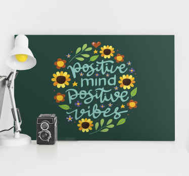 Wandbilder Motivation Blumen und motivationszitat - TenStickers