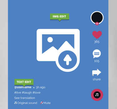 Tik Tok Customised Canvas Print - TenStickers