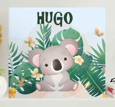 Sød koala til dreng med navnelærred - TenStickers