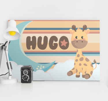 Legende girafdesign baby lærredsbilleder - TenStickers