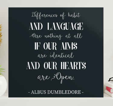 Cuadro frase Cita de amor de dumbledore - TenVinilo