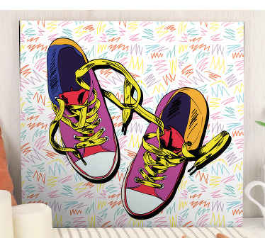 Cuadro vintage Zapatos converse de los años 80 - TenVinilo