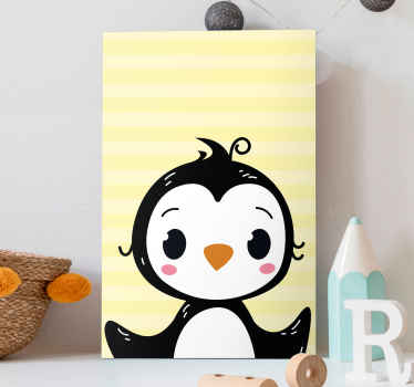 可爱的小企鹅动物画布版画 - TenStickers