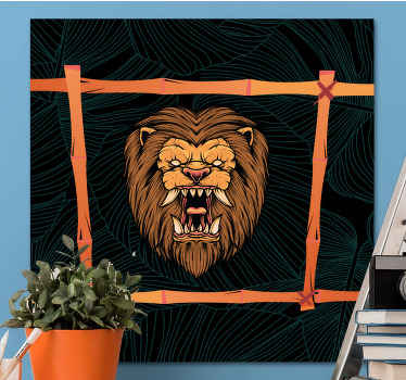 Cuadro moderno Rey de la jungla en la naturaleza - TenVinilo