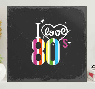 I love the 80s retro canvas - TenStickers